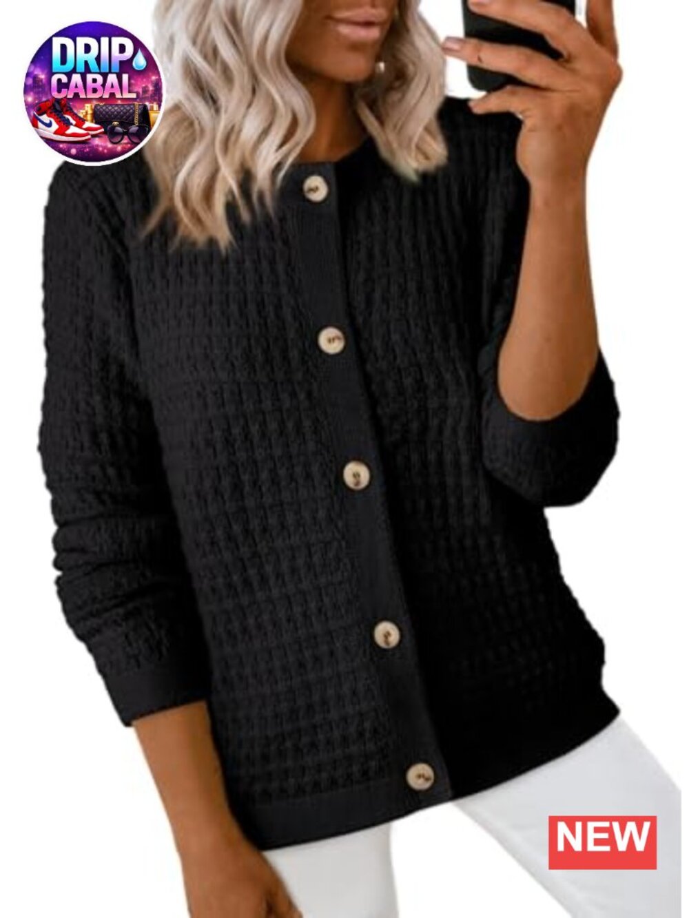 Womens Cardigan Sweaters Long Sleeve Button Down Knit Jacket